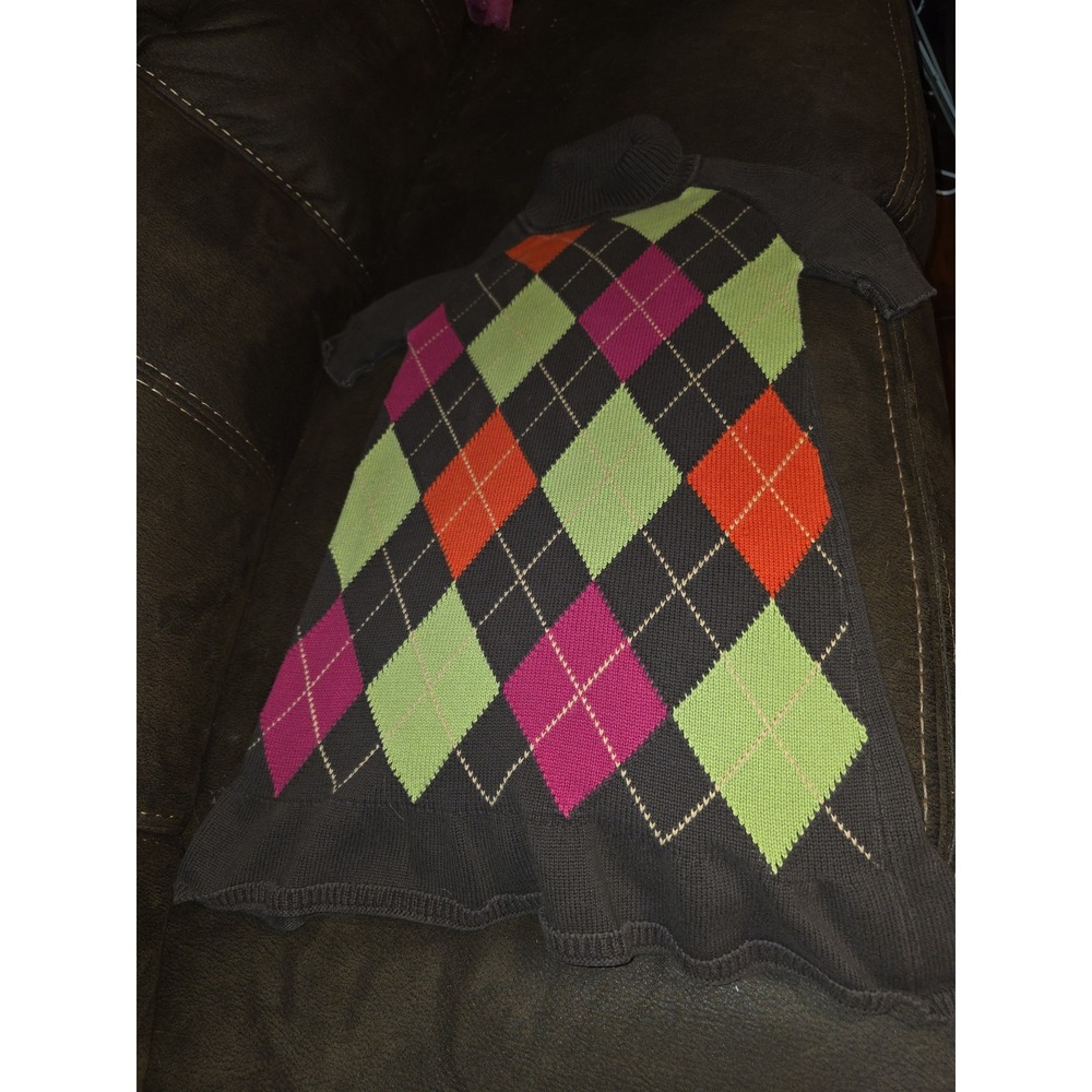 Gymboree fall homecoming argyle sweater dress size 8